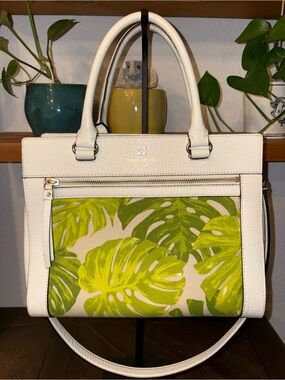 Kate Spade Perri Lane Romy Tropical Palm Leaf Satchel